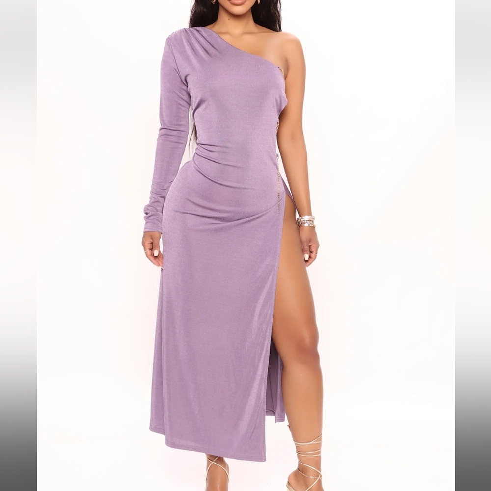 Purple midi dress NWT